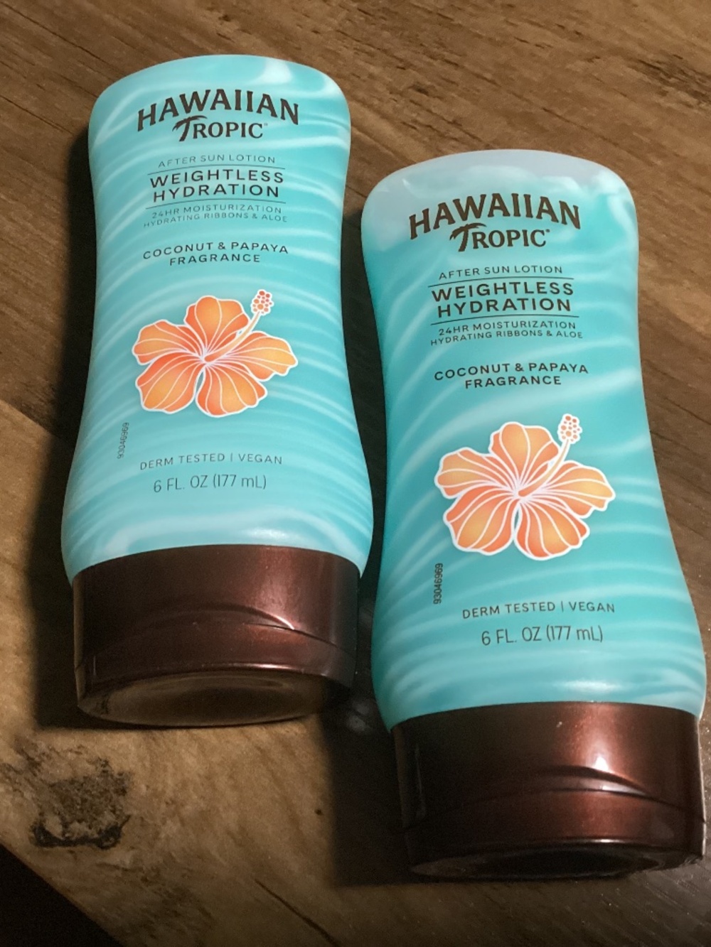 Hawaiian Tropic After Sun Lotion Weightless Hydration Bundle 6 fl oz each NEW